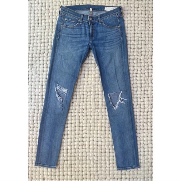 Rag & Bone Distressed Skinny Jeans Sz. 26 - Picture 3 of 9